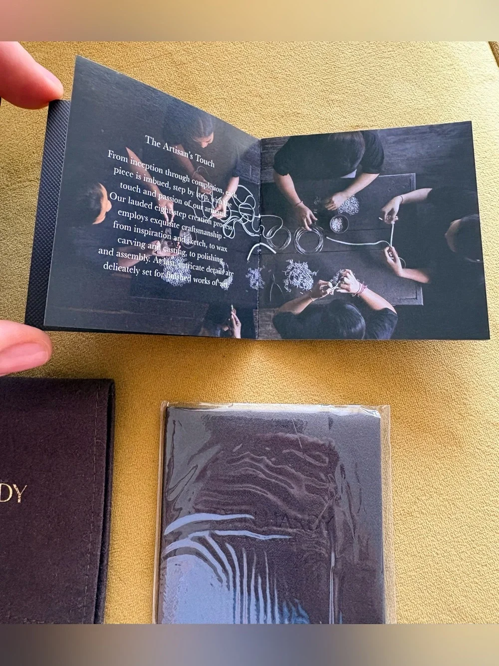 John Hardy Luxury Jewelry Gift Box Set with Travel Pouch, Cloth & Booklet